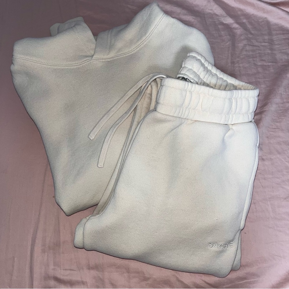 Cream Hoodie Sweatshirt